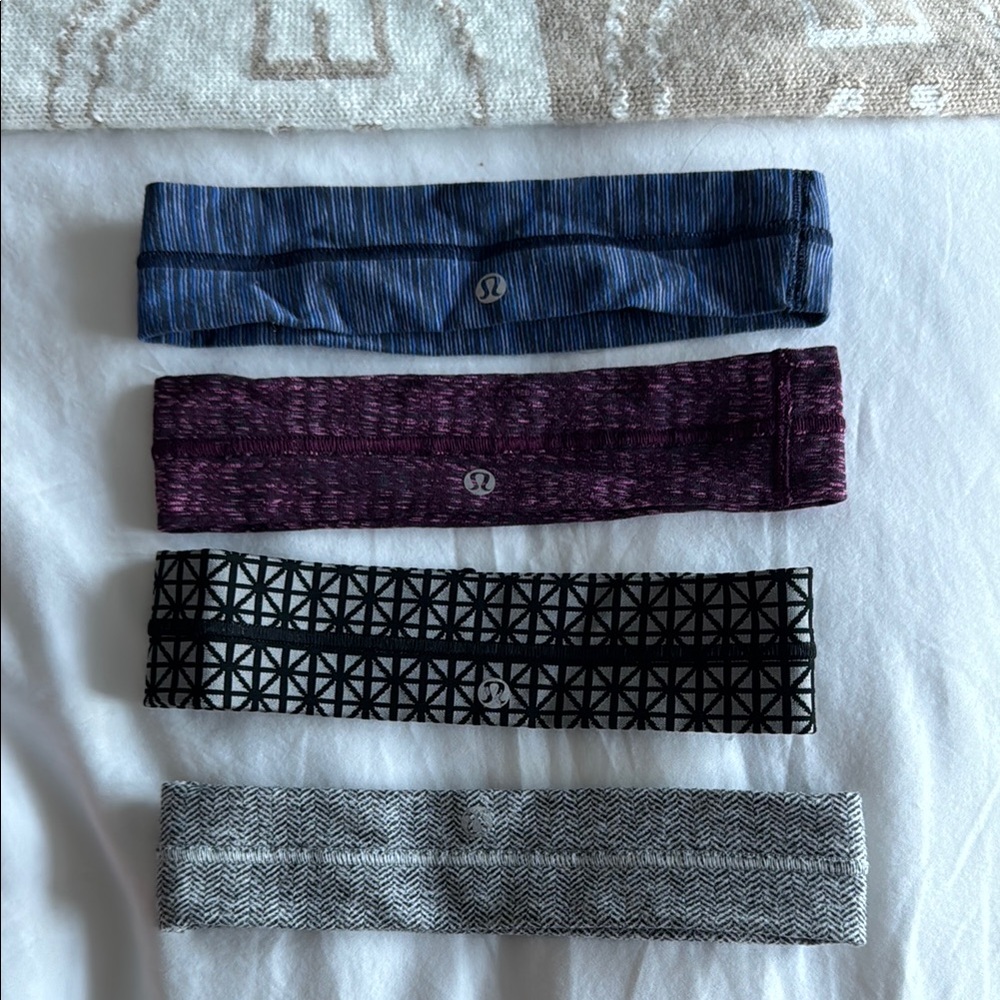 lululemon athletica Women's Headband Set - Blue, Purple, Black, Gray